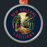 Ornement En Métal Nouvelle-Orléans Louisiane Retro Cercle en détress<br><div class="desc">Nouvelle Orléans design de déplacement vectoriel rétro. Surnommé le "Big Easy",  il est connu pour sa vie nocturne 24h/24,  sa scène musicale animée et sa cuisine épicée et singulière reflétant son histoire de melting pot des cultures française,  africaine et américaine.</div>