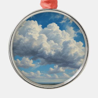 Ornement En Métal Nuages blancs et ciel bleu clair