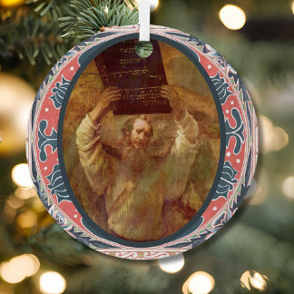 Ornement En Métal O Adonai Moses and Ten Commandments Advent