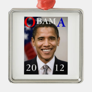 ORNEMENT EN MÉTAL OBAMA 2012