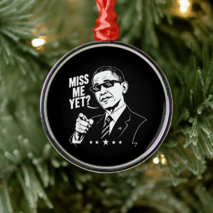 Ornement En Métal Obama 2028 Me Manque Encore Président 44 Drôle