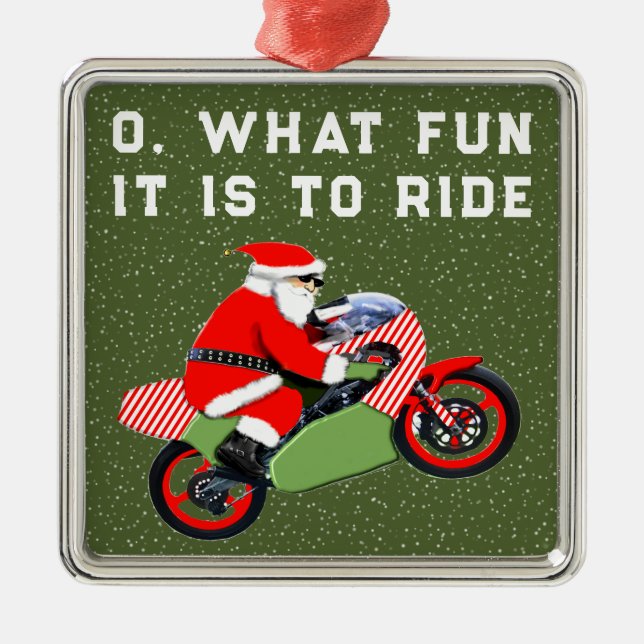 Ornement En Métal Objet de collection de Noël moto (Devant)