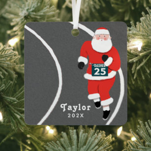 Ornement En Métal Objet de Noël à collectionner pour coureur