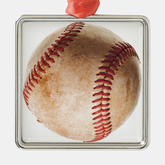 Ornement En Métal Oeuvre De Baseball (Devant)