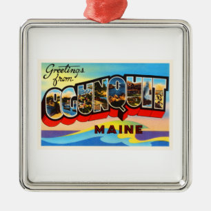 Ornement En Métal Ogunquit Maine JE vieux souvenir de Vintage voyage