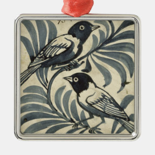 Ornement En Métal Oiseaux bleus (la semaine sur le papier)