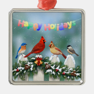 Ornement En Métal Oiseaux de vacances et Garland de Noël