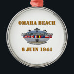 Ornement En Métal Omaha Beach 1944<br><div class="desc">Omaha Beach : débarquement de Normandie,  6 juin 1944</div>