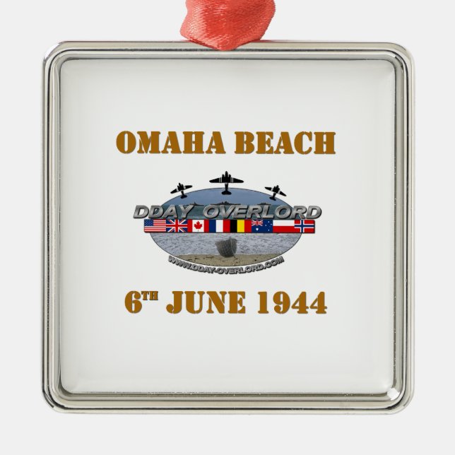 Ornement En Métal Omaha Beach 6 juin 1944 (Devant)