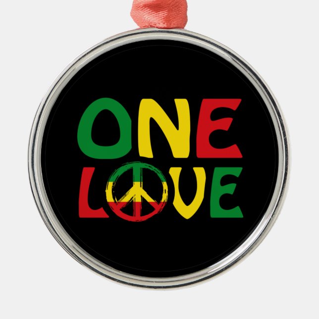 Ornement En Métal One Love, Reggae design (Devant)