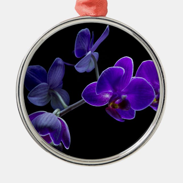 Ornement En Métal Orchidée bleue (Devant)