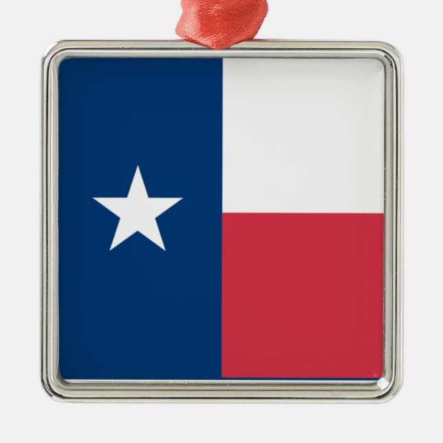Ornement En Métal Organisation du drapeau du Texas (Devant)