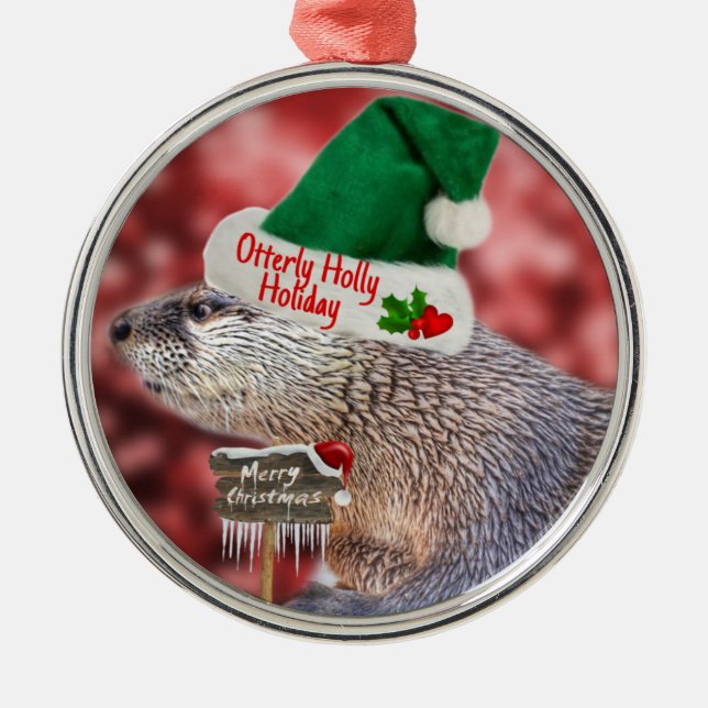 Ornement En Métal Otter Christmas ornament (Devant)