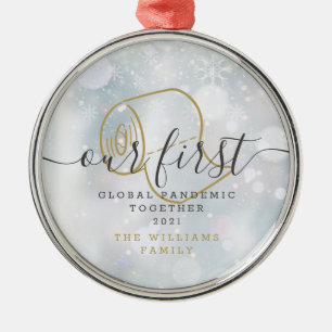 Ornement En Métal Our First Global Pandemic Holiday Winter Snowflake