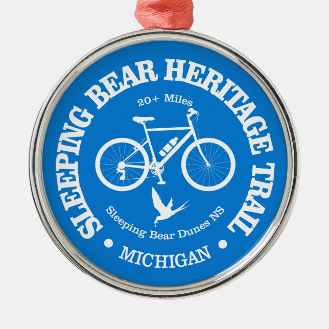 Ornement En Métal Ours couché HT (cyclisme) (Devant)