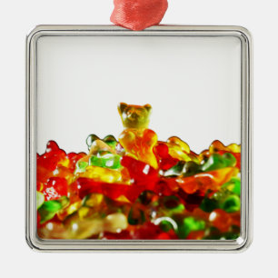 Ornement En Métal Ours gommeux multicolores