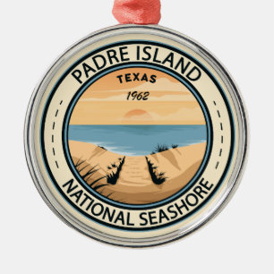 Ornement En Métal Padre Island National Seashore Texas Badge