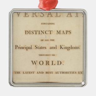 Ornement En Métal Page de titre du nouvel atlas universel