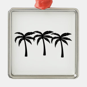 Ornement En Métal Palmiers tropicaux