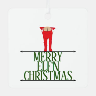 Ornement En Métal Panneau de voeux de Noël Elf Shenanigans