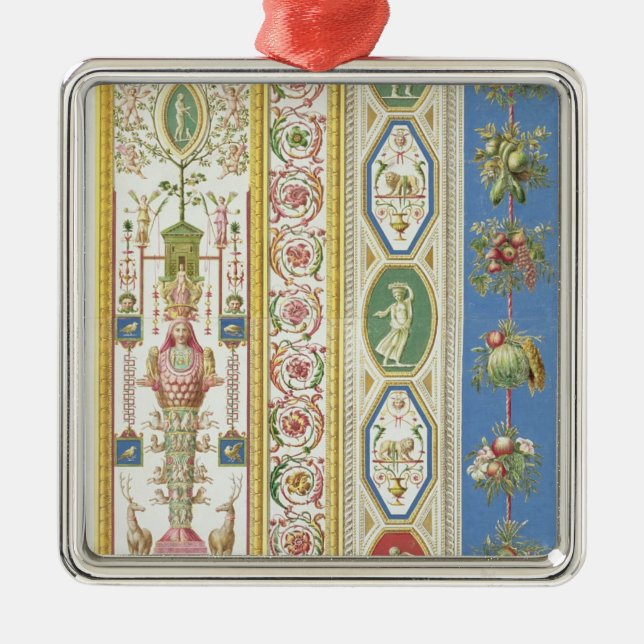 Ornement En Métal Panneau du bungalow de Raphael à Vatican, engr (Devant)