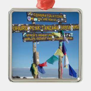 Ornement En Métal Panneau indicateur au sommet du Kilimanjaro kenya