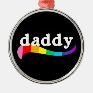 Ornement En Métal PAPA Homme Gay Âgé Fier Mois de la Fierté LGBTQ Dé