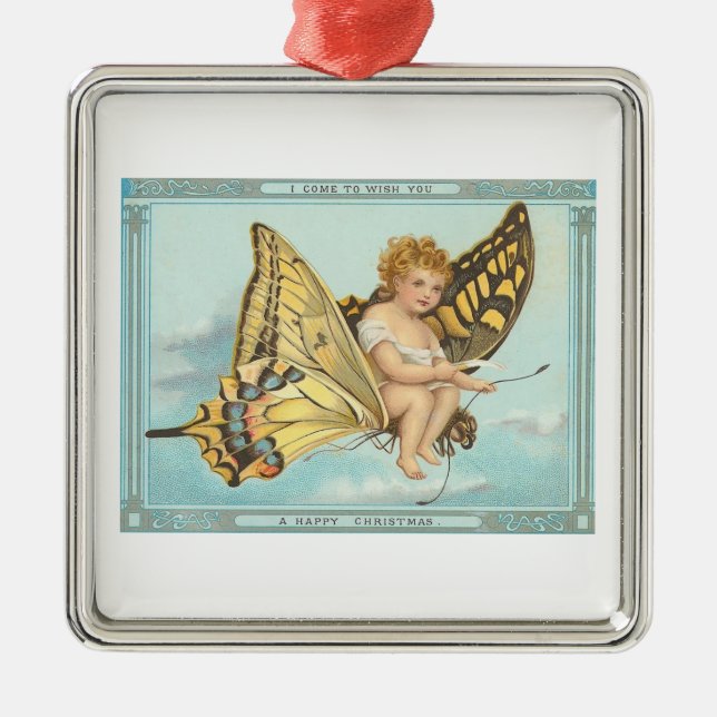 Ornement En Métal Papillon de Noël (Devant)