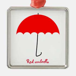 Ornement En Métal Parapluie rouge