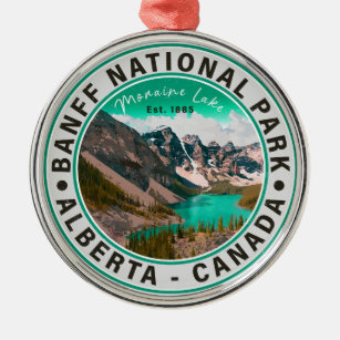 Ornement En Métal Parc national Banff Moraine Lac Alberta Canada