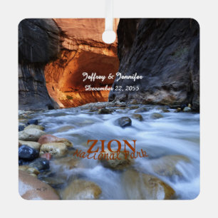 Ornement En Métal Parc National Zion, Les Étroits, Nom, Carré