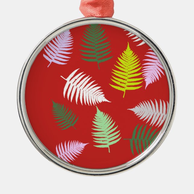 Ornement En Métal Pastel Colors Lucky Fern (Devant)
