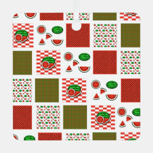 Ornement En Métal Patchwork de pastèque