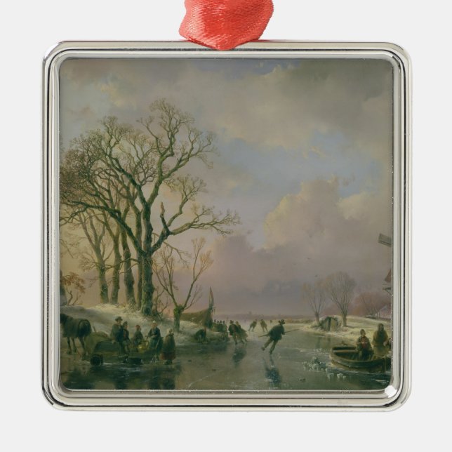 Ornement En Métal Patinage en Hollande (Devant)