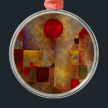 Ornement En Métal Paul Klee Red Balloon Abstrait Coloré Art<br><div class="desc">Le ballon rouge a été peint par l'artiste Paul Klee en 1922,  montrant des formes géométriques colorées qui flottent sur la toile,  avec un ballon rouge et des formes de ville cubistes en arrière-plan.</div>