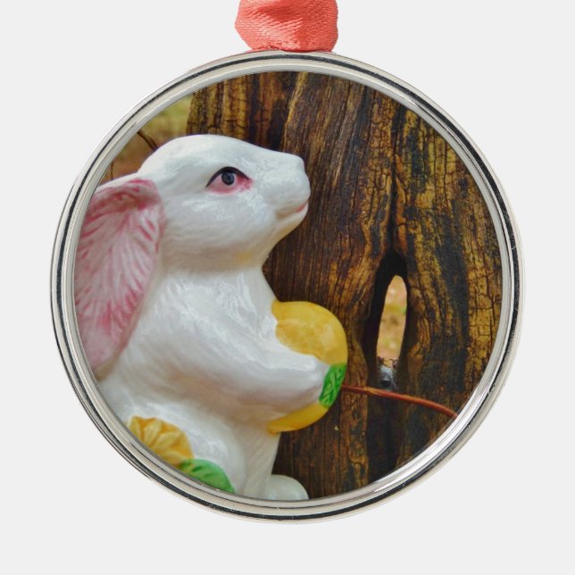 Ornement En Métal Pays Lapin de Pâques (Devant)