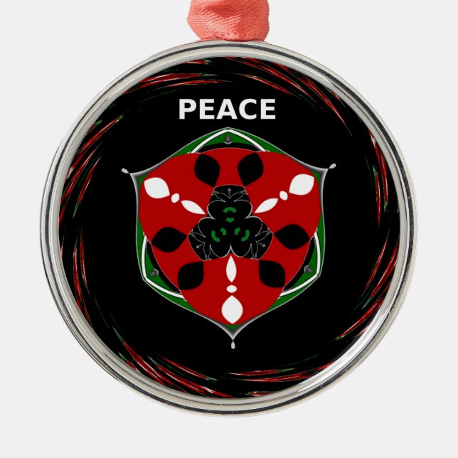 Ornement En Métal "Peace : with Shield Emblem" (Devant)