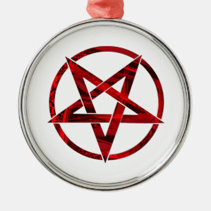 Ornement En Métal Pentagram Red Devil