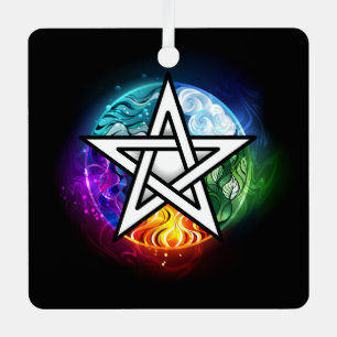 Ornement En Métal pentagramme du Wiccan