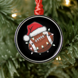 Ornement En Métal Père Noël Sports Noël Amoureux de Football América
