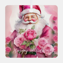 Père Noël victorien chic rose défraîchi