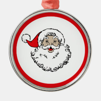 Ornement En Métal Père Noël vintage