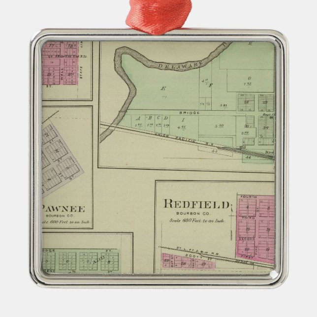 Ornement En Métal Perry, Memphis, Pawnee, Bronson, Redfield, le (Devant)