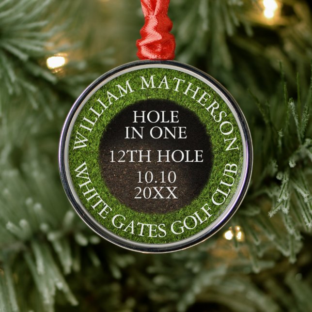 Ornement En Métal Personalized Hole in One Award (Arbre)