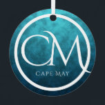 Ornement En Métal Personnalisé CM Cape May NJ Beach Noël<br><div class="desc">CM Cape May NJ Beach Holiday Christmas Tree Ornament - Il peut être personnalisé avec un nom,  une année ou tout texte que vous souhaitez ajouter. -</div>