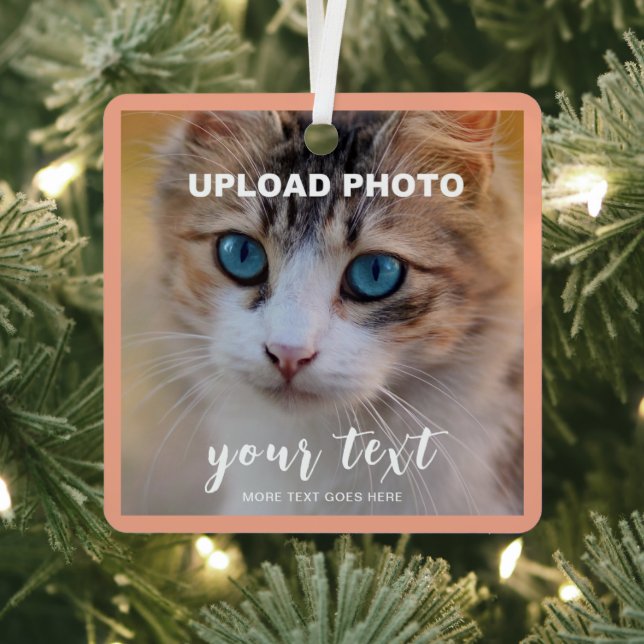 Ornement En Métal Pet Memorial Front And Back Double Sided Print (Insitu)