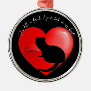 Ornement En Métal Pet memorial keepsake ferret 