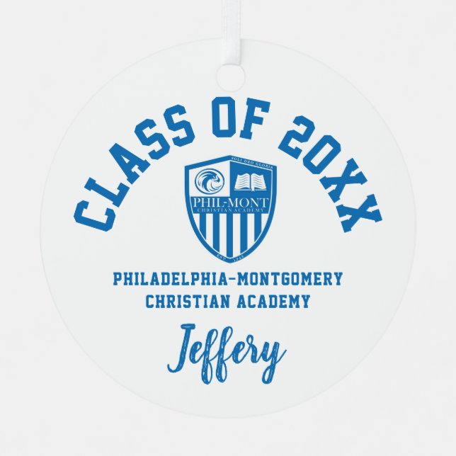 Ornement En Métal Philadelphie-Montgomery Christian Academy Orament (Recto)
