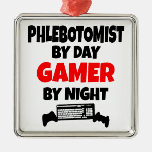 Ornement En Métal Phlebotomiste gamer