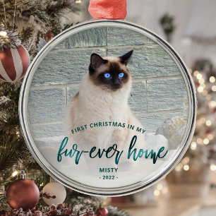 Ornement En Métal Photo d'animal Premier Noël Maison pour toujours V